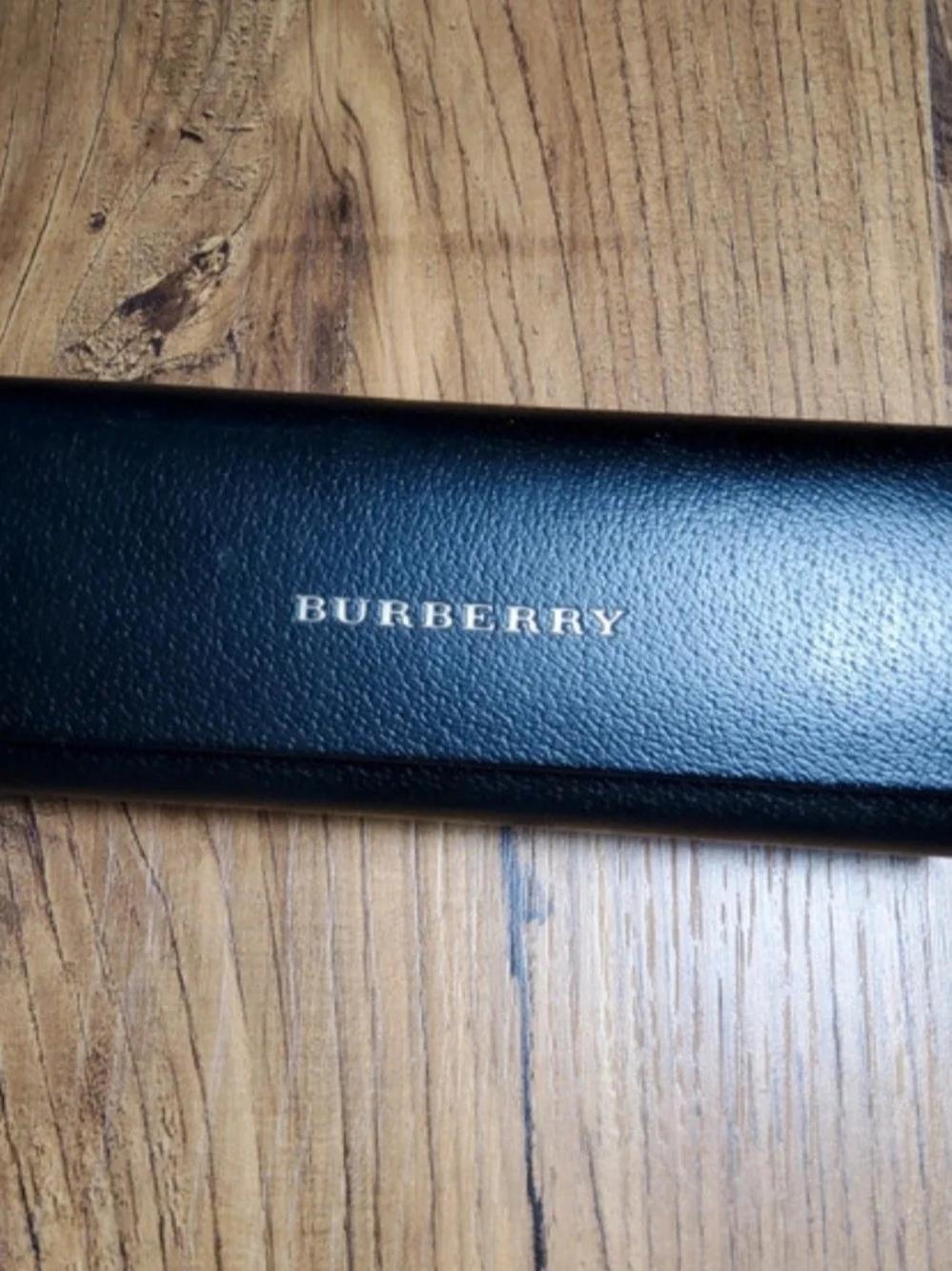 Burberry Black Men's Leather Glasses Case